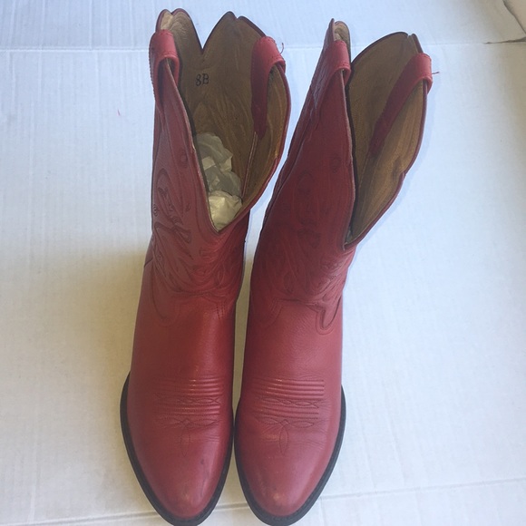 ARIAT Red Boots Size 8B EUC 1001035 15761 - Picture 3 of 8